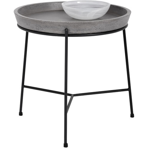 Remy 20 X 20 inch Black / Grey End Table